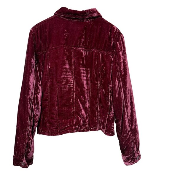 Harve Benard Red Velvet Jean Jacket Size 16 Womens Evening Holiday Party NWT - Picture 3 of 10